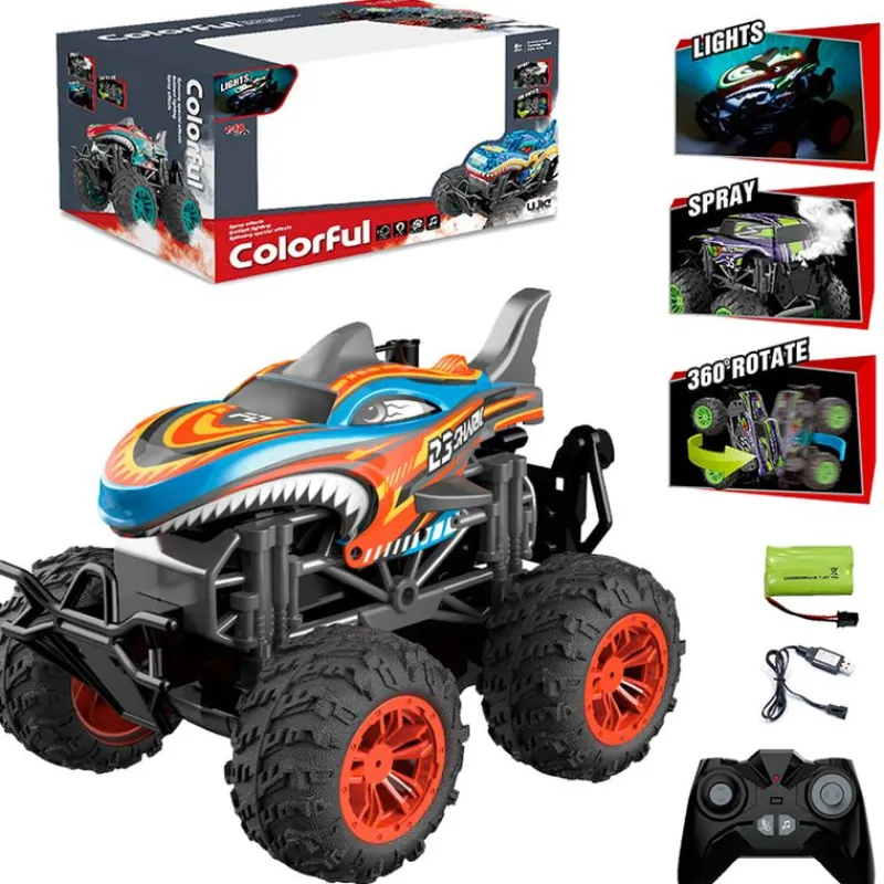 DRIM DISCOUNT Monster Truck R/C Dinosaurio Rojo- Coches Radio Control (R/C)