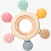 SARO Chupetes Y Dentición|Juegos De Madera|Mordedor madera y silicona sensorial