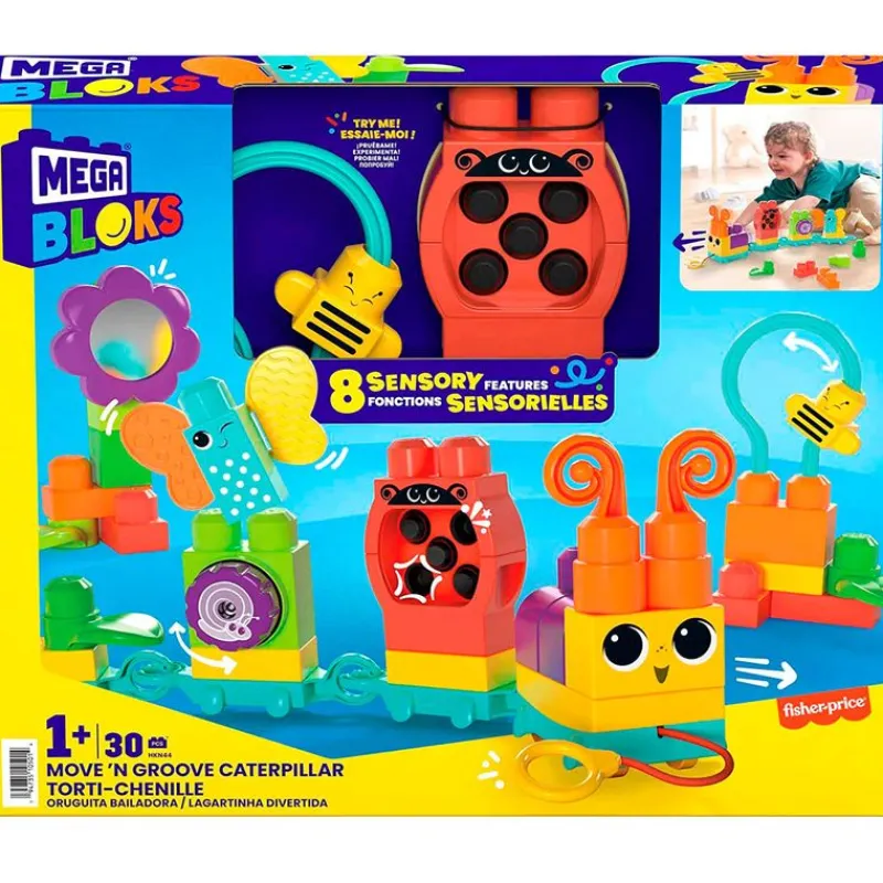 FISHER PRICE Move 'N Groove Oruguita Bailadora- Puzzles Y Construcciones