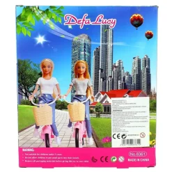 DRIM DISCOUNT Muñecas|Muñeca Fashion Blanca con Bicicleta