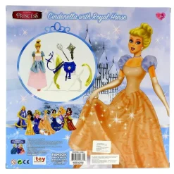 DRIM DISCOUNT Muñeca Princesa Cinderella con Caballo- Muñecas