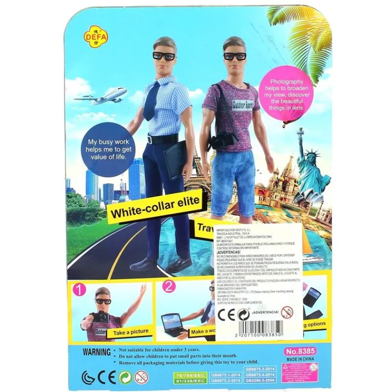 DRIM DISCOUNT Muñeco Rosa con Complementos- Muñecas