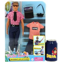 DRIM DISCOUNT Muñeco Rosa con Complementos- Muñecas