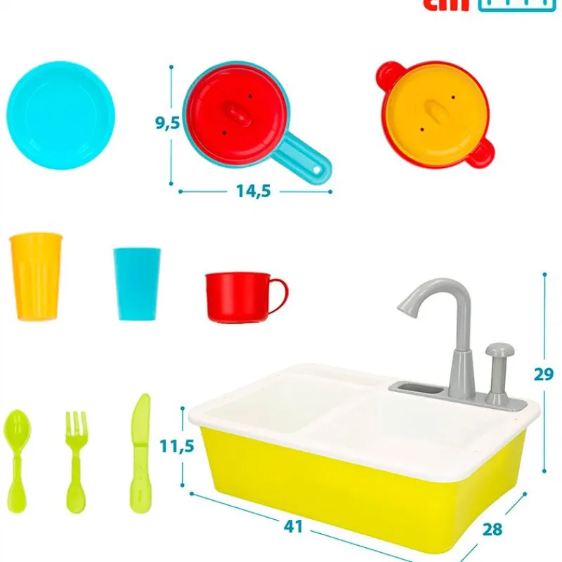 COLOR BABY Juegos Y Juguetes De Imitación|My Home Colors Fregadero con Accesorios Infantil