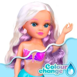FAMOSA Nancy Magic Colour Mermaid Muñeca- Muñecas