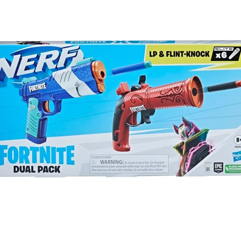 HASBRO Nerf Fortnite Dual Pack LP & Flint-Knock- Juegos Y Juguetes De Imitación
