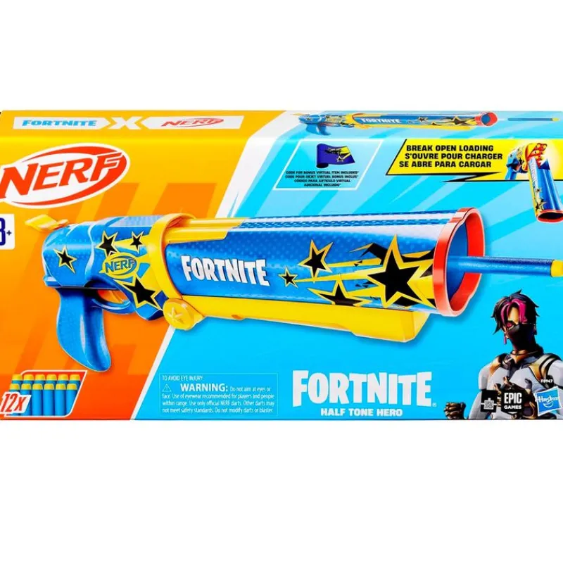HASBRO Juegos Y Juguetes De Imitación|Nerf FORTNITE Half Tone Hero Lanzador