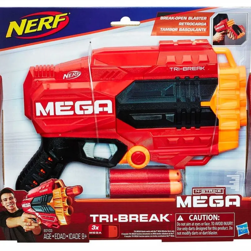 HASBRO Juegos Y Juguetes De Imitación|Nerf Mega Lanzador Tri Break