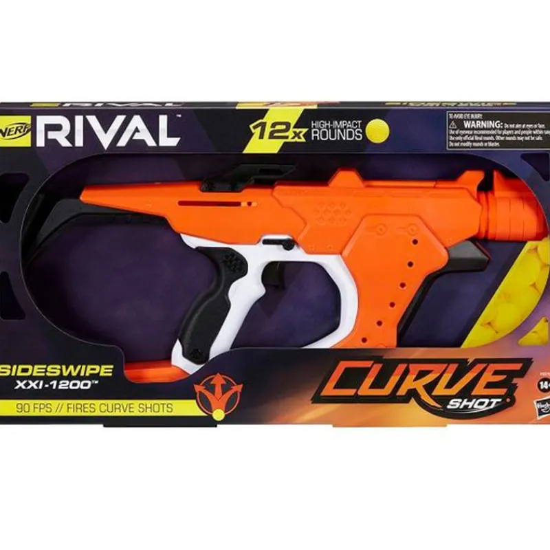 HASBRO Juegos Y Juguetes De Imitación|Nerf Rival Lanzador Curve Shot Sideswipe XXI-1200