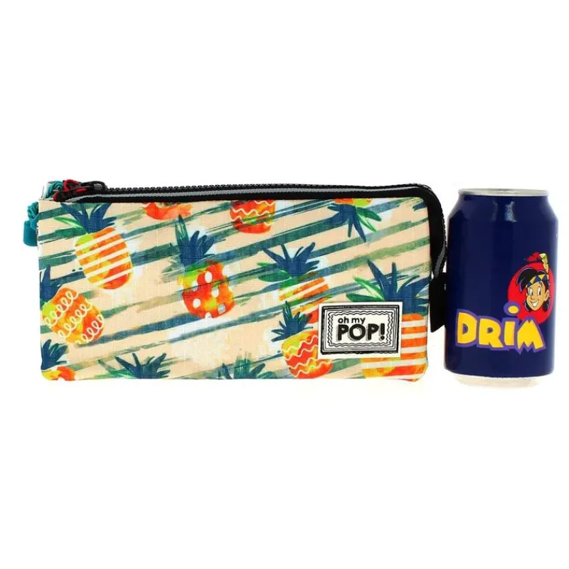 KARACTERMANIA Oh My Pop! Estuche Portatodo Triple HS Piñas- Escolar