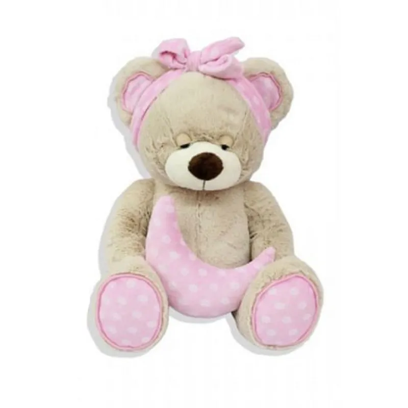 SELECCION DRIM Oso Peluche Rosa con Luna 30cm- Primera Infancia Y Preescolar