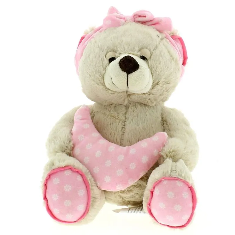 SELECCION DRIM Oso Peluche Rosa con Luna 30cm- Primera Infancia Y Preescolar