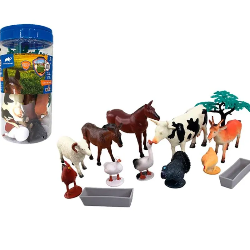 DRIM DISCOUNT Pack 13 Animales de Granja- Figuras Y Figuras De Acción