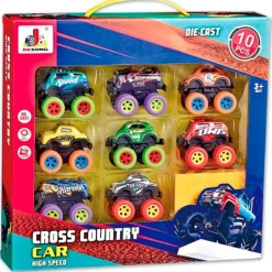 DRIM DISCOUNT Vehículos, Trenes Y Parkings|Pack 10 Coches Monster