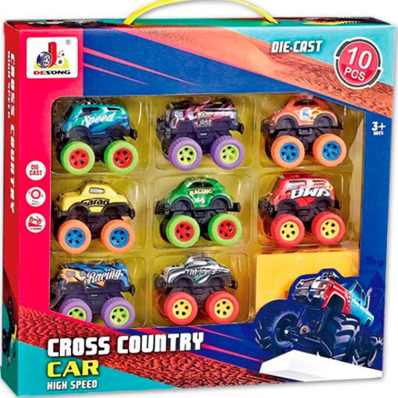 DRIM DISCOUNT Vehículos, Trenes Y Parkings|Pack 10 Coches Monster