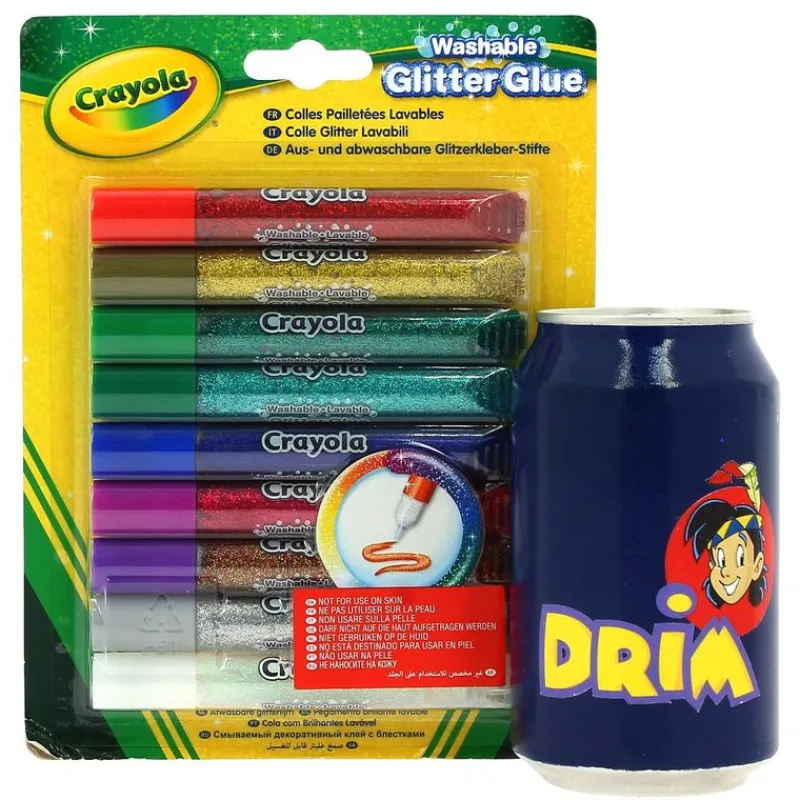 CRAYOLA Manualidades|Pack 9 Pegamentos Purpurina Lavables