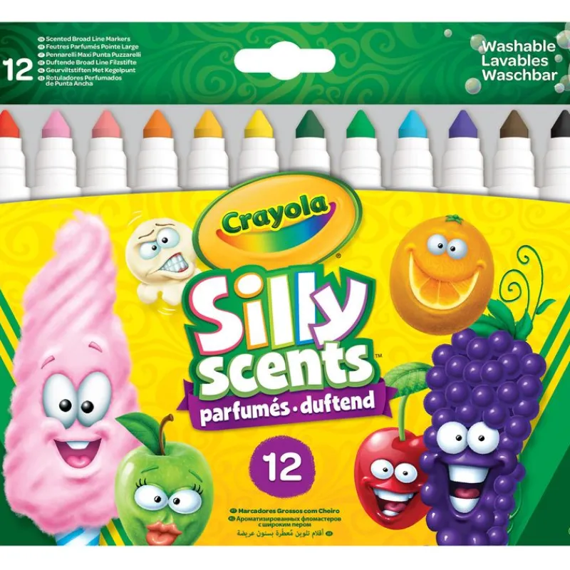 CRAYOLA Pack 12 Rotuladores Lavables Perfumados- Manualidades