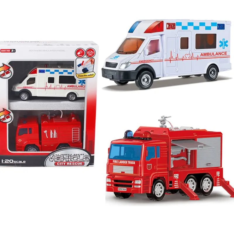 DRIM DISCOUNT Vehículos, Trenes Y Parkings|Pack 2 Vehículos de Emergencia