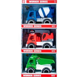 DRIM DISCOUNT Pack Camiones Obra- Vehículos, Trenes Y Parkings