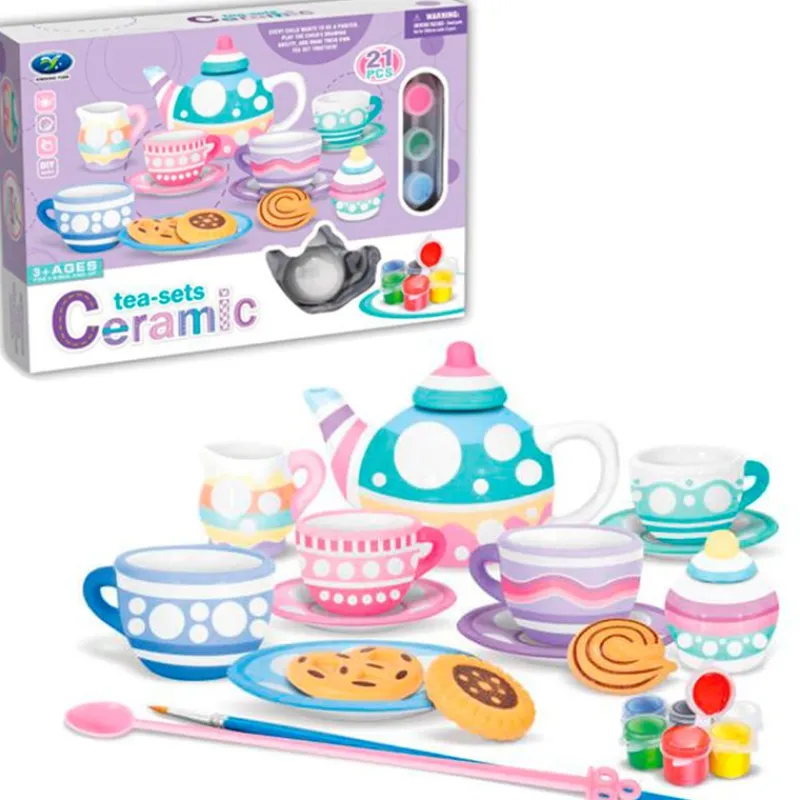 DRIM DISCOUNT Pack Cerámica Té para Pintar- Manualidades