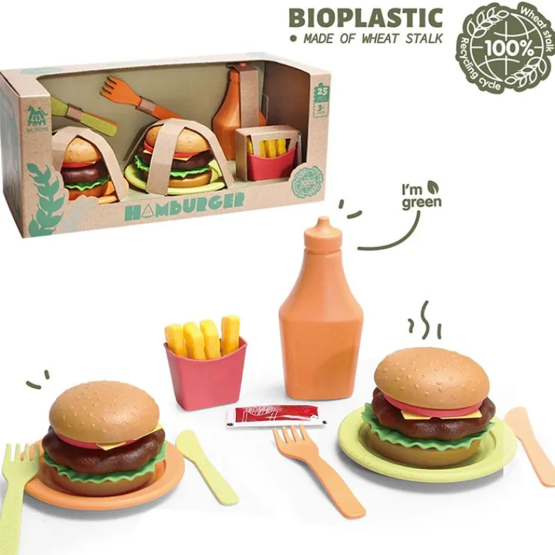 DRIM DISCOUNT Pack Comida Infantil Hamburguesas ECO- Juegos Y Juguetes De Imitación