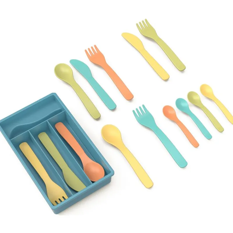 DRIM DISCOUNT Pack Cubiertos Infantiles Ecológicos- Juegos Y Juguetes De Imitación