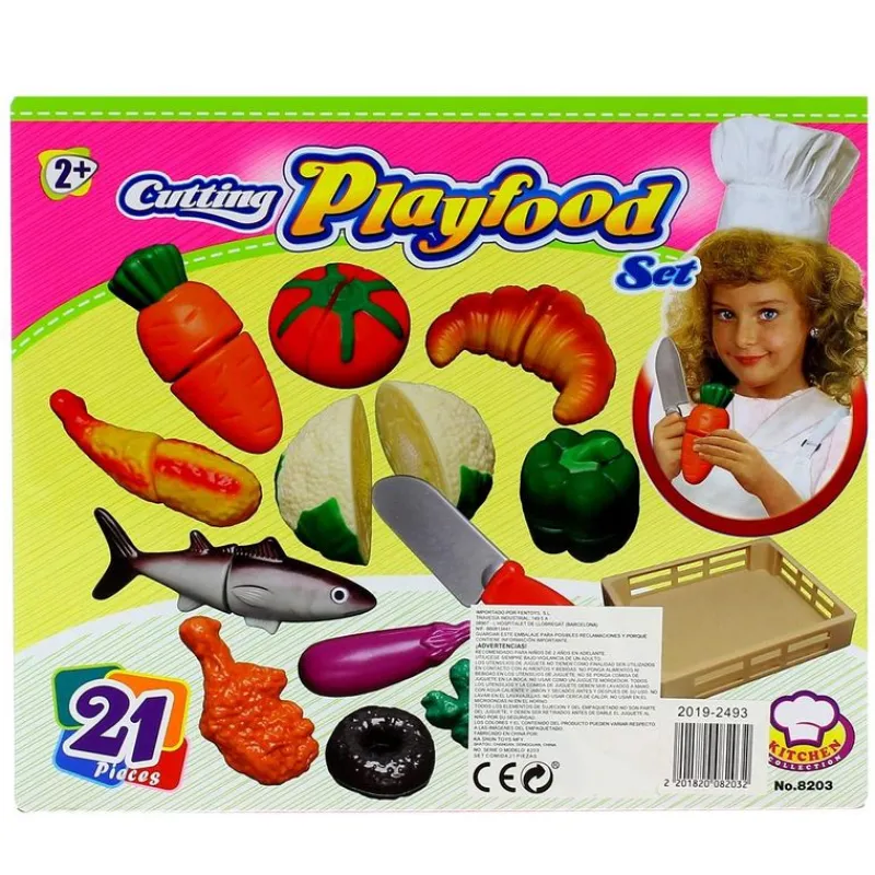 DRIM DISCOUNT Pack de Comida para Cortar 21 Piezas- Juegos Y Juguetes De Imitación