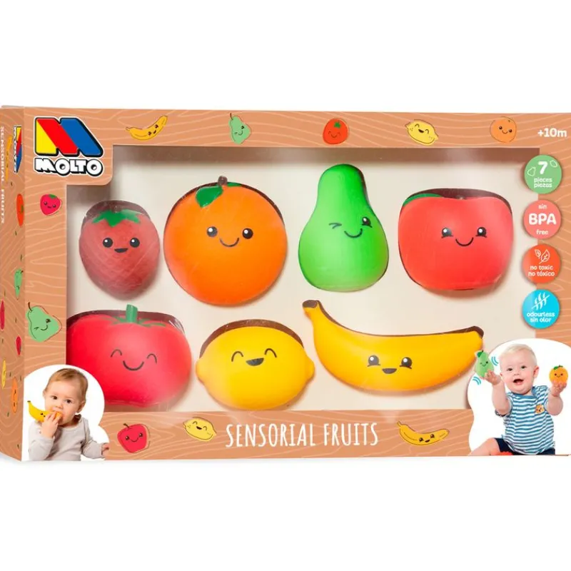 MOLTO Pack Frutas Sensoriales 5 Piezas- Juegos Y Juguetes De Imitación
