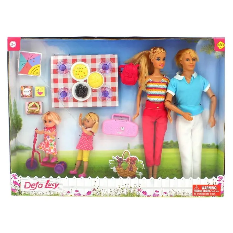 DRIM DISCOUNT Muñecas|Pack Muñecos Defa Lucy Familia de Picnic