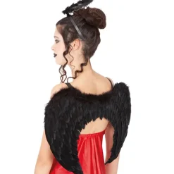 RUBIE'S Pack Ángel Negro Adulto- Halloween