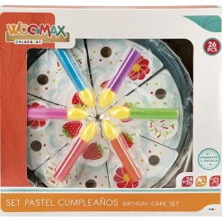 COLOR BABY Juegos De Madera|Primera Infancia Y Preescolar|Pack Tarta de Cumpleaños de Madera