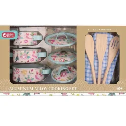 DRIM DISCOUNT Pack Utensilios Cocina Infantil Aluminio- Juegos De Madera|Juegos Y Juguetes De Imitación