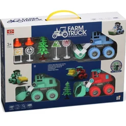 DRIM DISCOUNT Pack Vehículos de Granja con Accesorios- Vehículos, Trenes Y Parkings