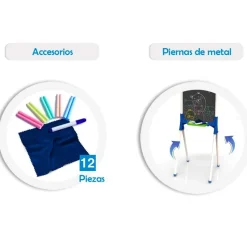 CHICOS Paint & Learn Pizarra Básica 2 en 1- Escolar