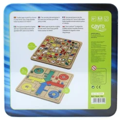 CAYRO Juegos De Mesa|Parchís y Oca en Caja de Metal