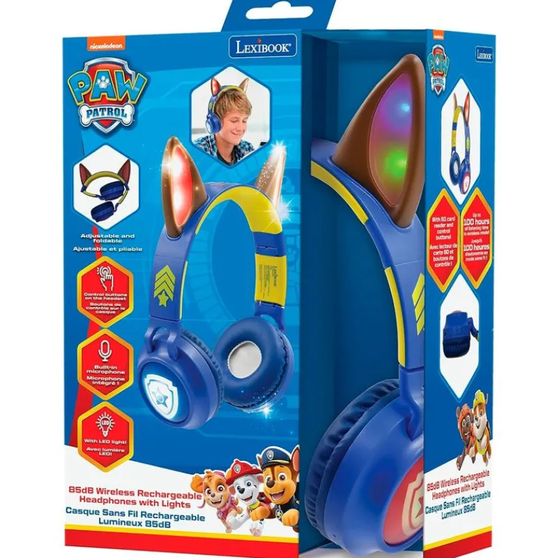 LEXIBOOK Patrulla Canina Auriculares con Luz- Electrónicos