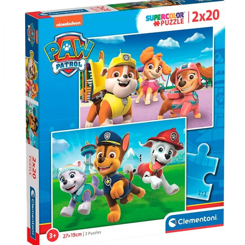 CLEMENTONI Patrulla Canina Puzzle 2x20 Piezas- Puzzles Y Construcciones