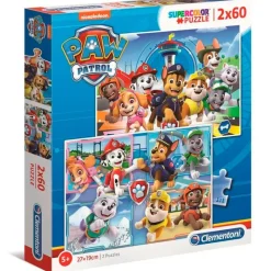 CLEMENTONI Puzzles Y Construcciones|Patrulla Canina Puzzle 2x60 Piezas