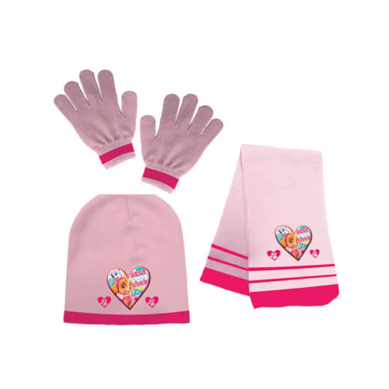 KIDS EUROSWAN Ropa Y Complementos|Patrulla Canina Skye Set Gorra/Bufanda/Guantes