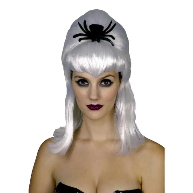 DRIM DISCOUNT Disfraces Y Complementos|Disfraces Y Complementos|Peluca Blanca con Araña