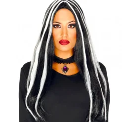 SELECCION DRIM Peluca Bruja Mechones Blancos- Disfraces Y Complementos|Disfraces Y Complementos