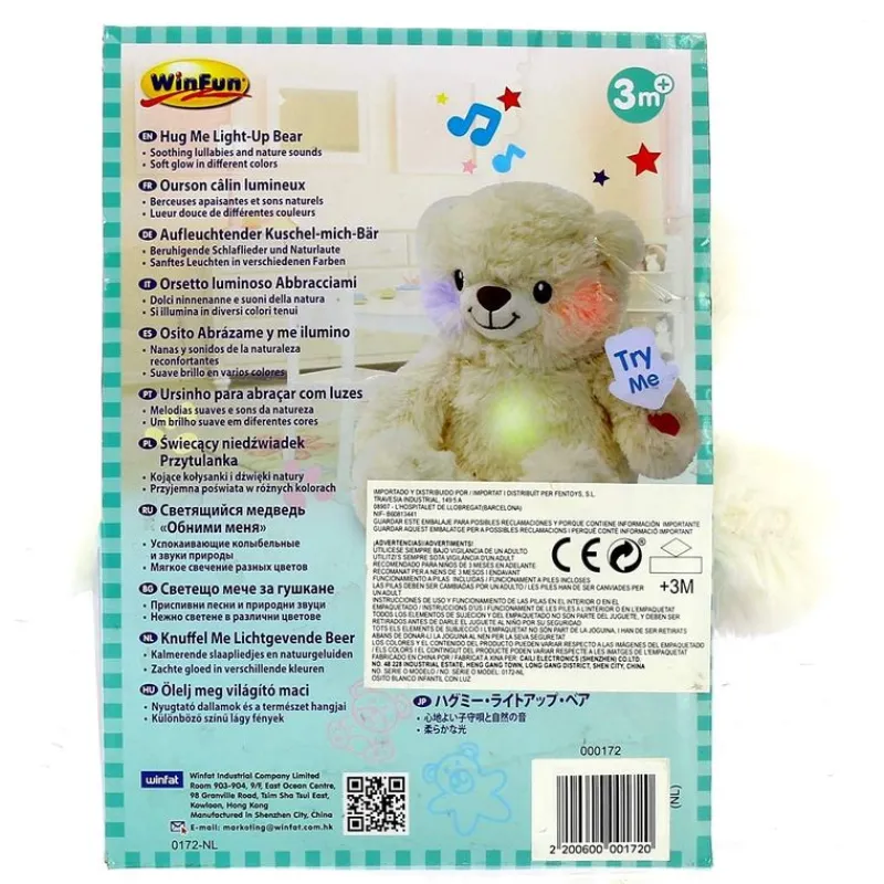 DRIM DISCOUNT Peluche Oso Blanco con Luz- Primera Infancia Y Preescolar