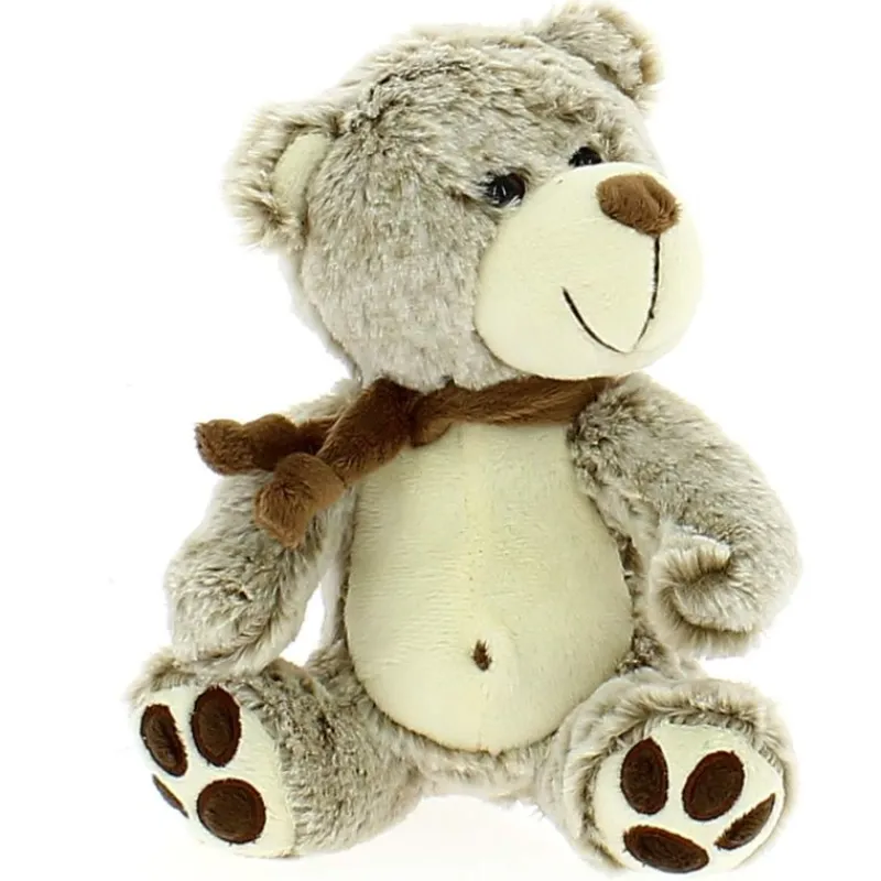 SELECCION DRIM Peluche Oso Con Bufanda 20cm Marrón- Primera Infancia Y Preescolar