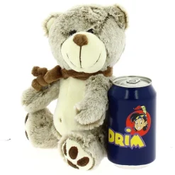 SELECCION DRIM Peluche Oso Con Bufanda 20cm Marrón- Primera Infancia Y Preescolar