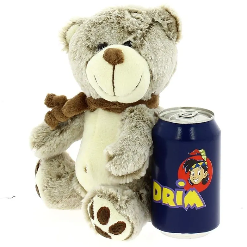 SELECCION DRIM Peluche Oso Con Bufanda 20cm Marrón- Primera Infancia Y Preescolar
