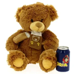 DRIM DISCOUNT Peluche Oso Con Bufanda Marrón Claro 33cm- Primera Infancia Y Preescolar