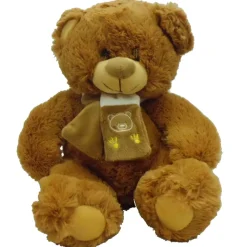 DRIM DISCOUNT Peluche Oso Con Bufanda Marrón Oscuro 33cm- Primera Infancia Y Preescolar