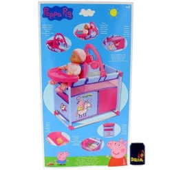 MUÑECAS SAICA Peppa Pig Cambiador Cuna de Muñecas- Juegos Y Juguetes De Imitación