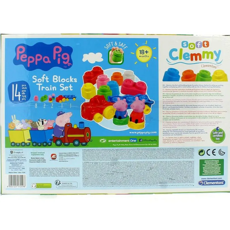 CLEMENTONI Primera Infancia Y Preescolar|Vehículos, Trenes Y Parkings|Peppa Pig Clemmy Baby Tren Bloques