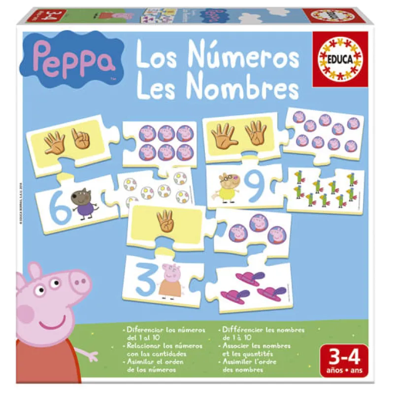 EDUCA Peppa Pig Los Numeros- Juegos Y Juguetes Educativos